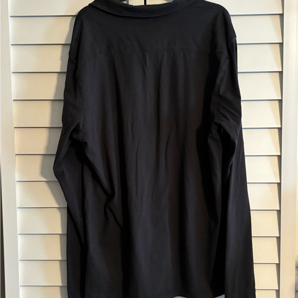 Vtg Structure Button Down Black Long Sleeves Shir… - image 2
